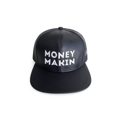 Black PVC "Money Makin"  Embroidered Snapback